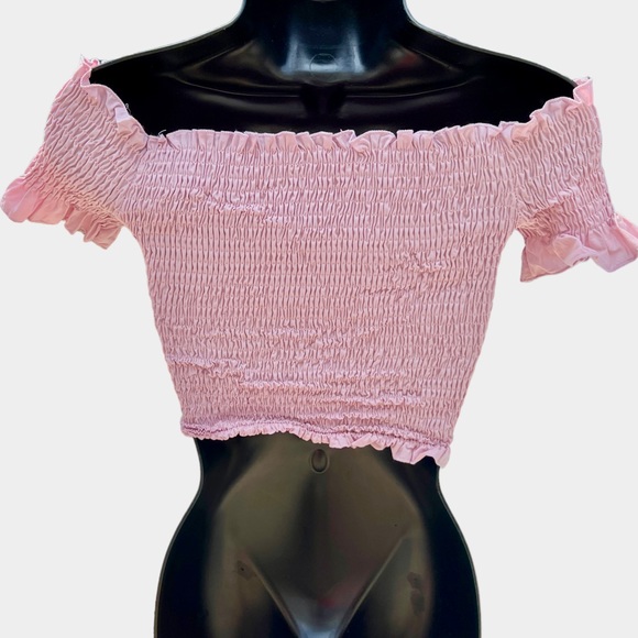 Shein Pink Bib Crop Top - Picture 3 of 4